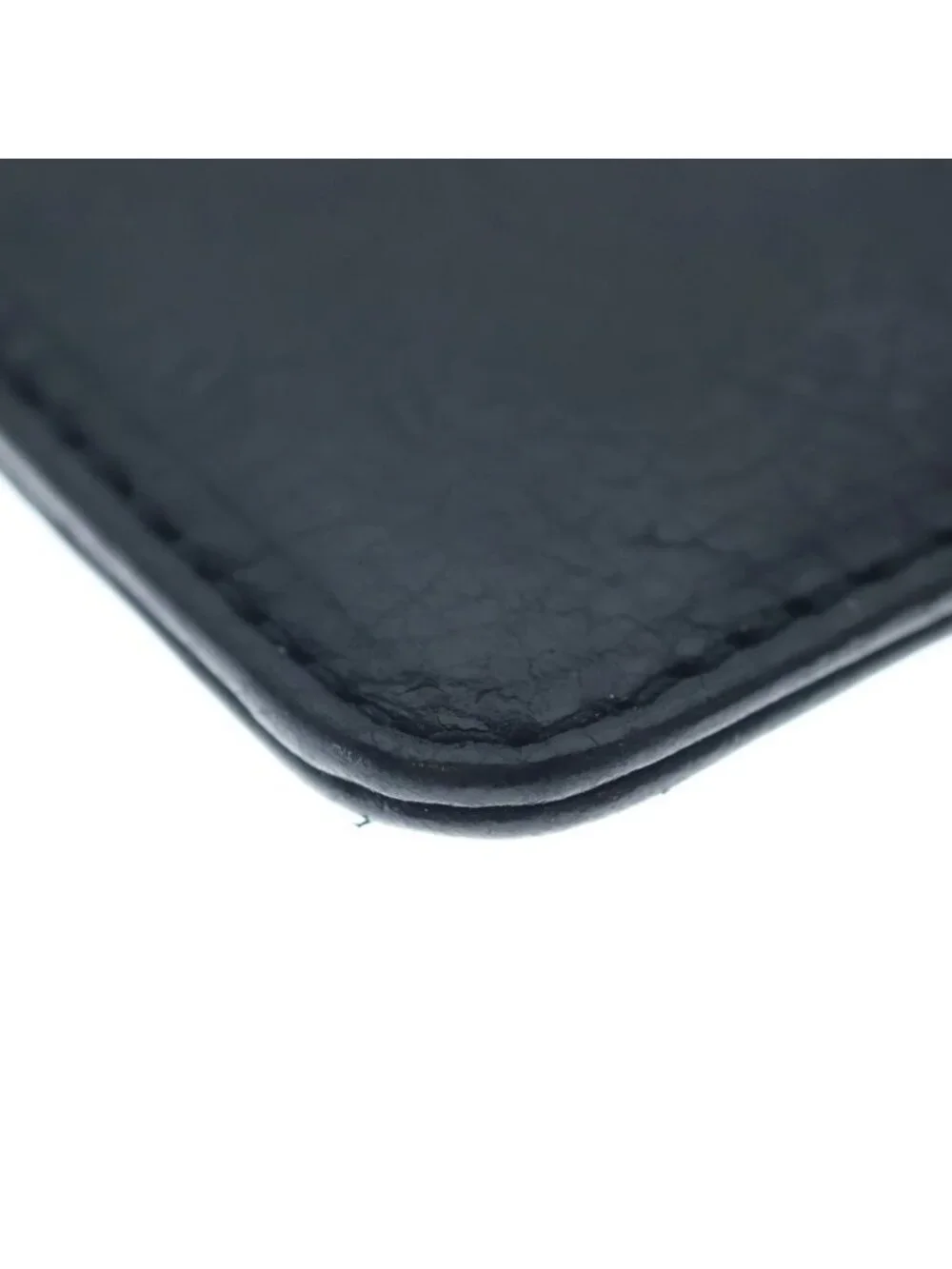Chrome Hearts Double Side Leather Card Case Black with Dagga
